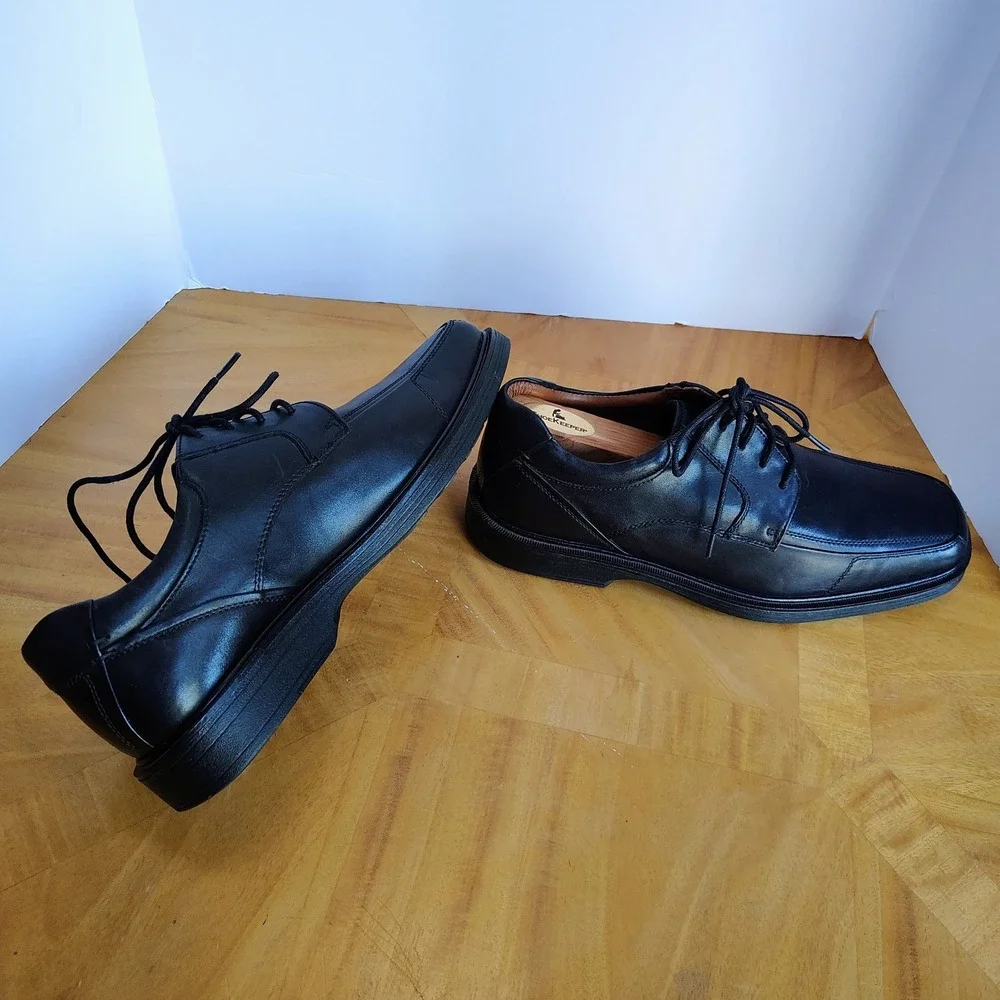 Johnston Murphy XC4 Mens Sz 8½ M Dress Shoes Black Oxfords‎ Waterproof Apron Toe